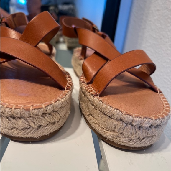 Madewell Malia espadrille leather jute sandals size 9 NWOB - Picture 4 of 12